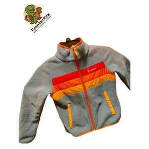 Cotopaxi Teca Kids Fleece Jacket Full Zip Size XS Blue Colorblock Zip